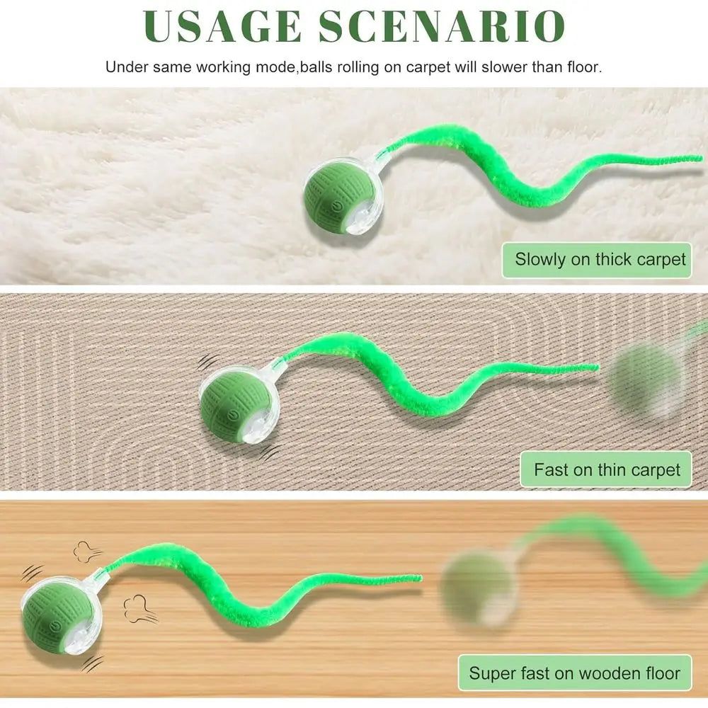 Interactive Cat Toys For Indoor Cats Rolling Motion Activated Balls