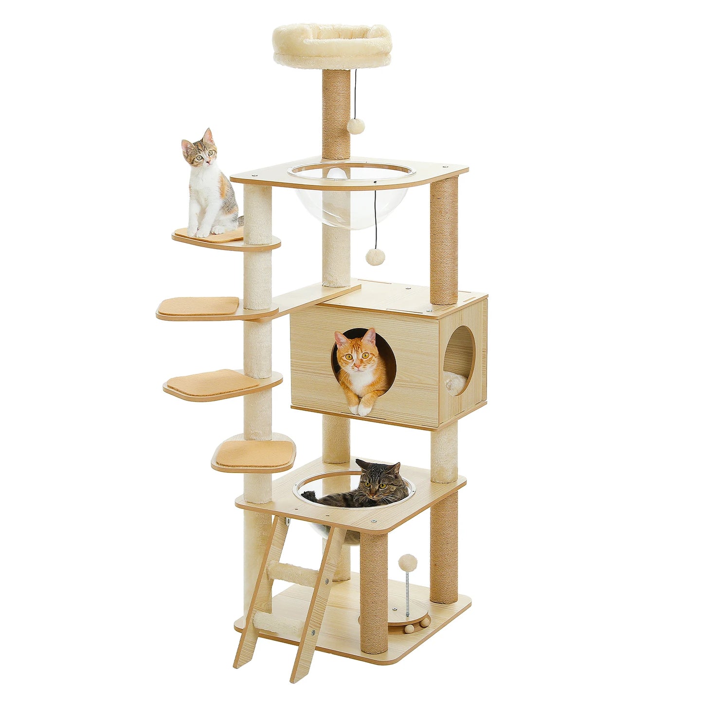Pawz Multi Level Cat Tree With Scratching Posts And Hammock