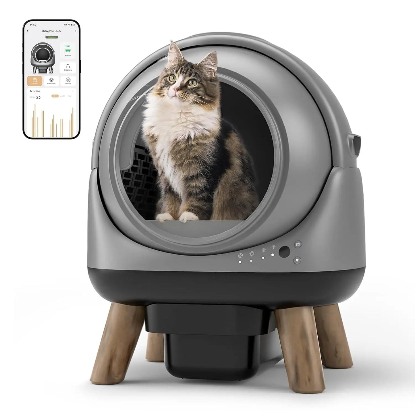 G1 Automatic Self-Cleaning Cat Litter Box With App