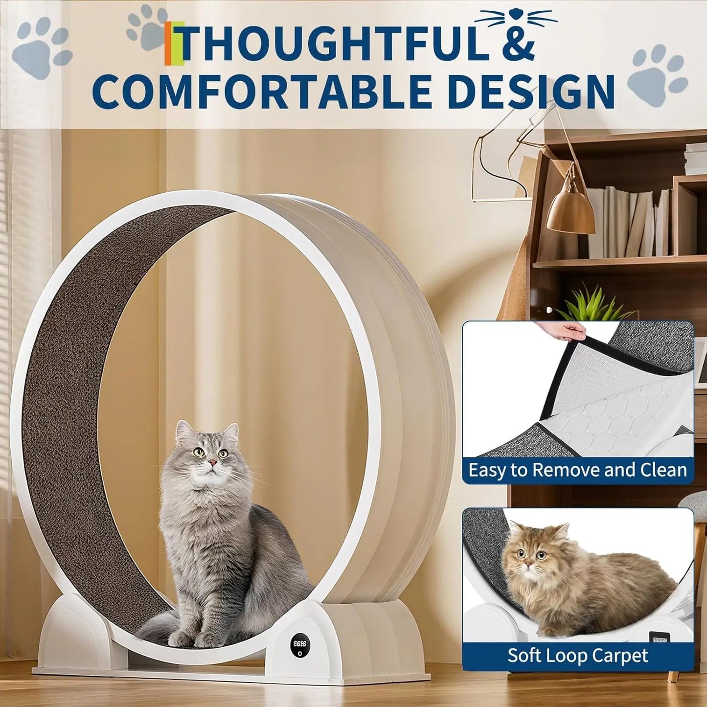 HiMISSCN Cat Exercise Wheel Indoor Treadmill For Cats