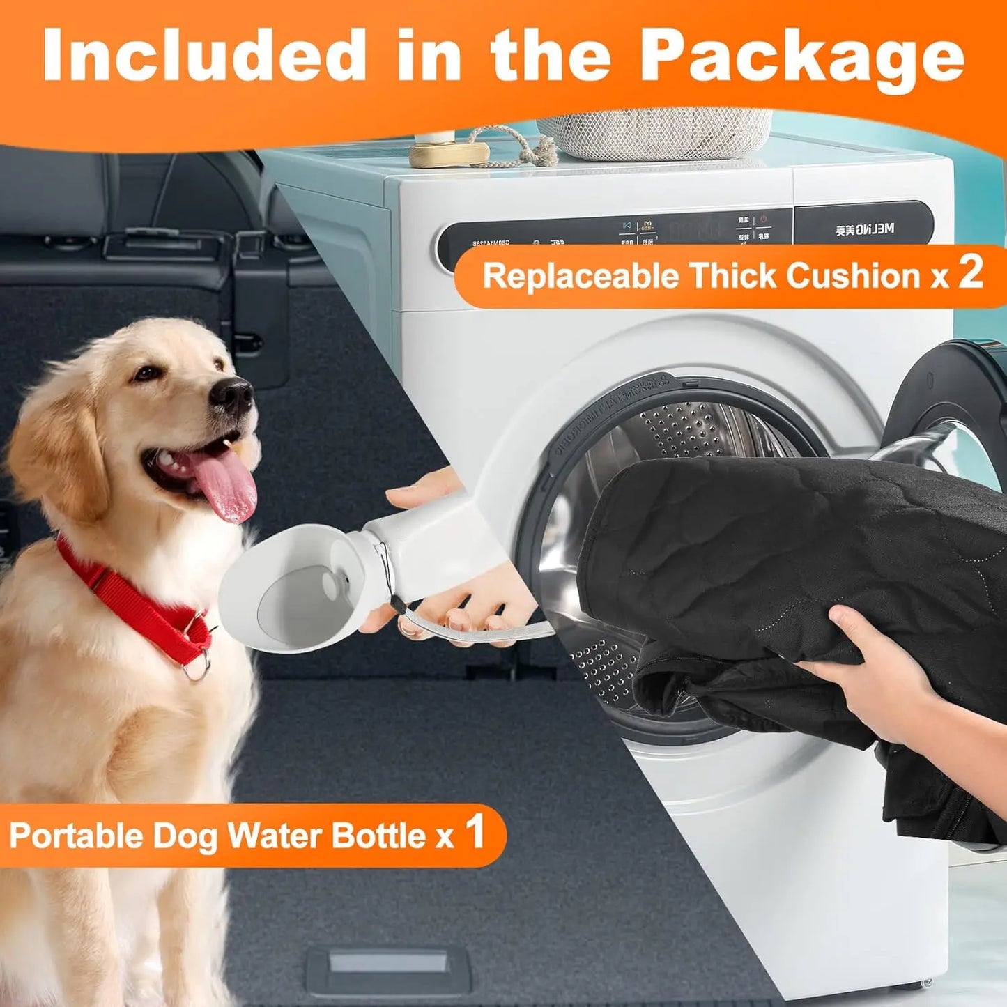 Wedyvko Waterproof Dog Car Seat Hammock Backseat Protector