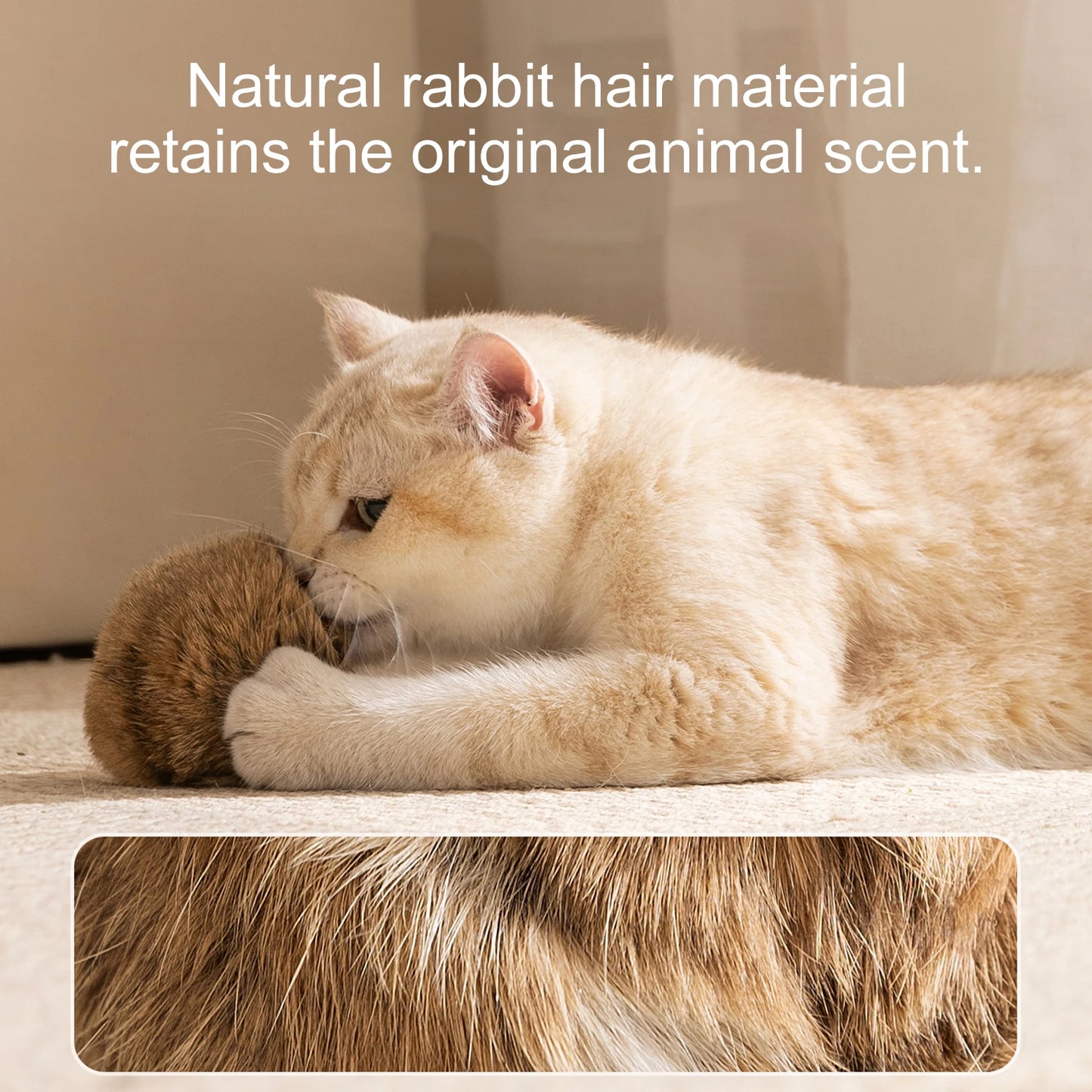 Alloet Faux Fur Cat Balls Toy For Indoor Kitten Play