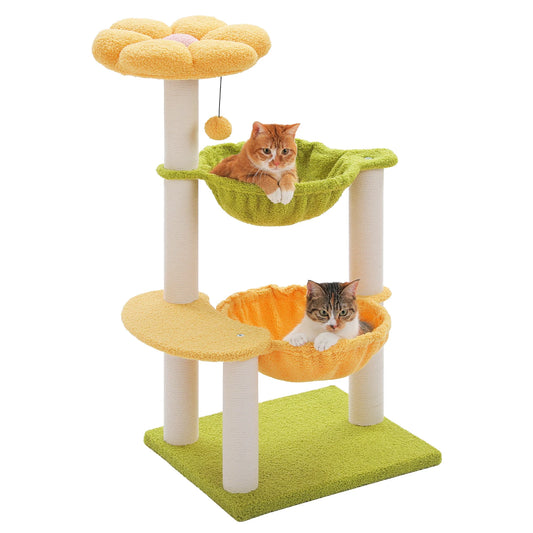PAWZ Road Flower Cat Tree With Hammocks Sisal Scratching Posts