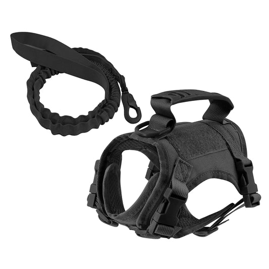 PETRAVEL Tactical Puppy Harness Leash Set For Small Dogs