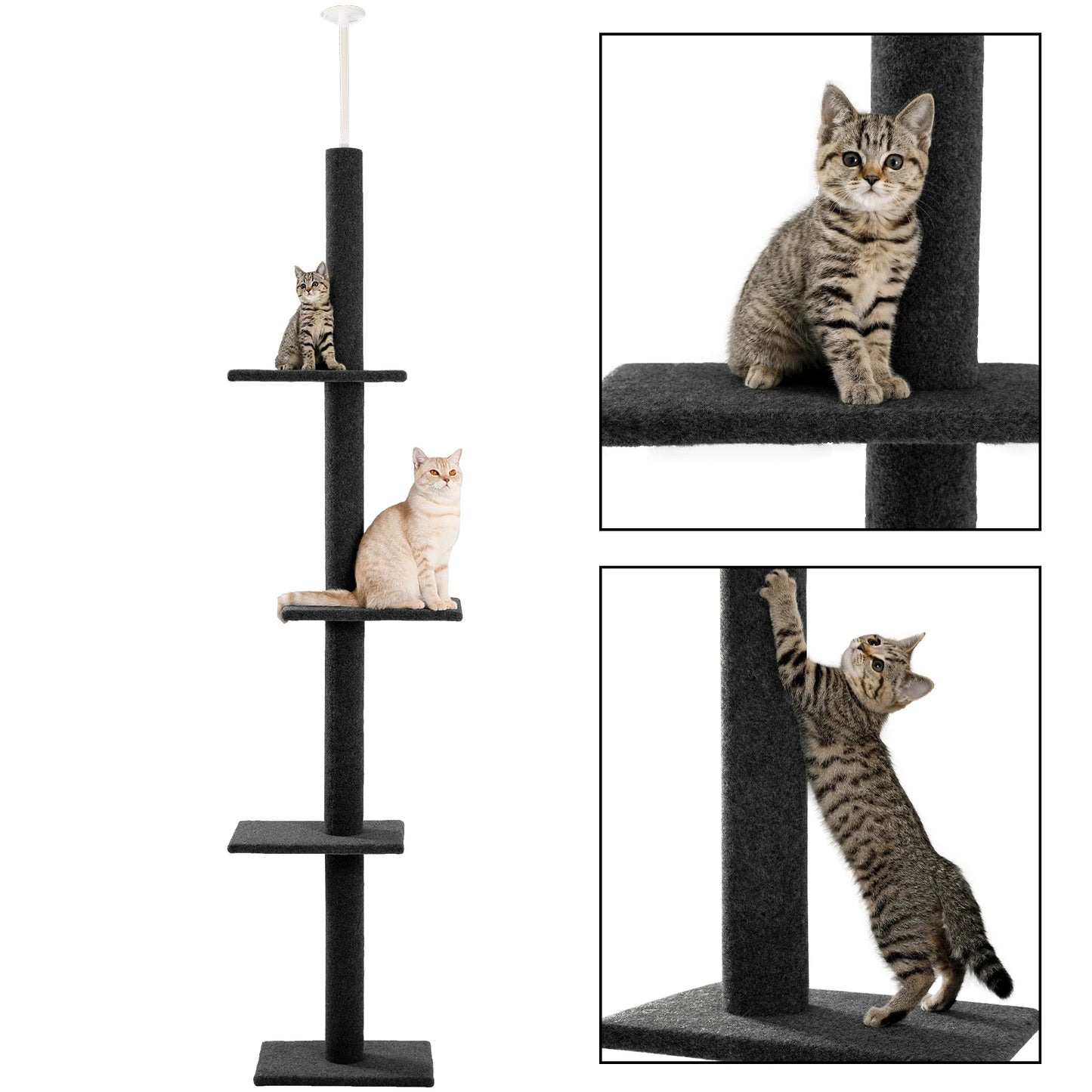PEQULTI CN Adjustable Cat Tree with Scratching Posts