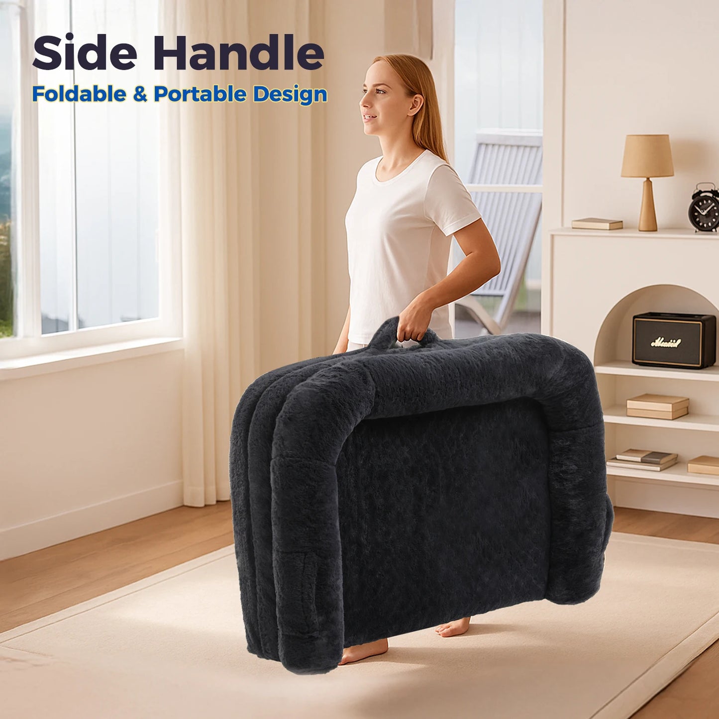 PAWZ Road Foldable Dog Bed For Adults And Kids Plush