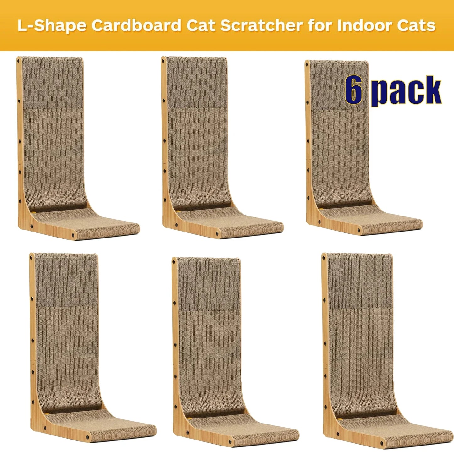 L Shape Cat Scratching Post Indoor Cardboard Furniture Protector