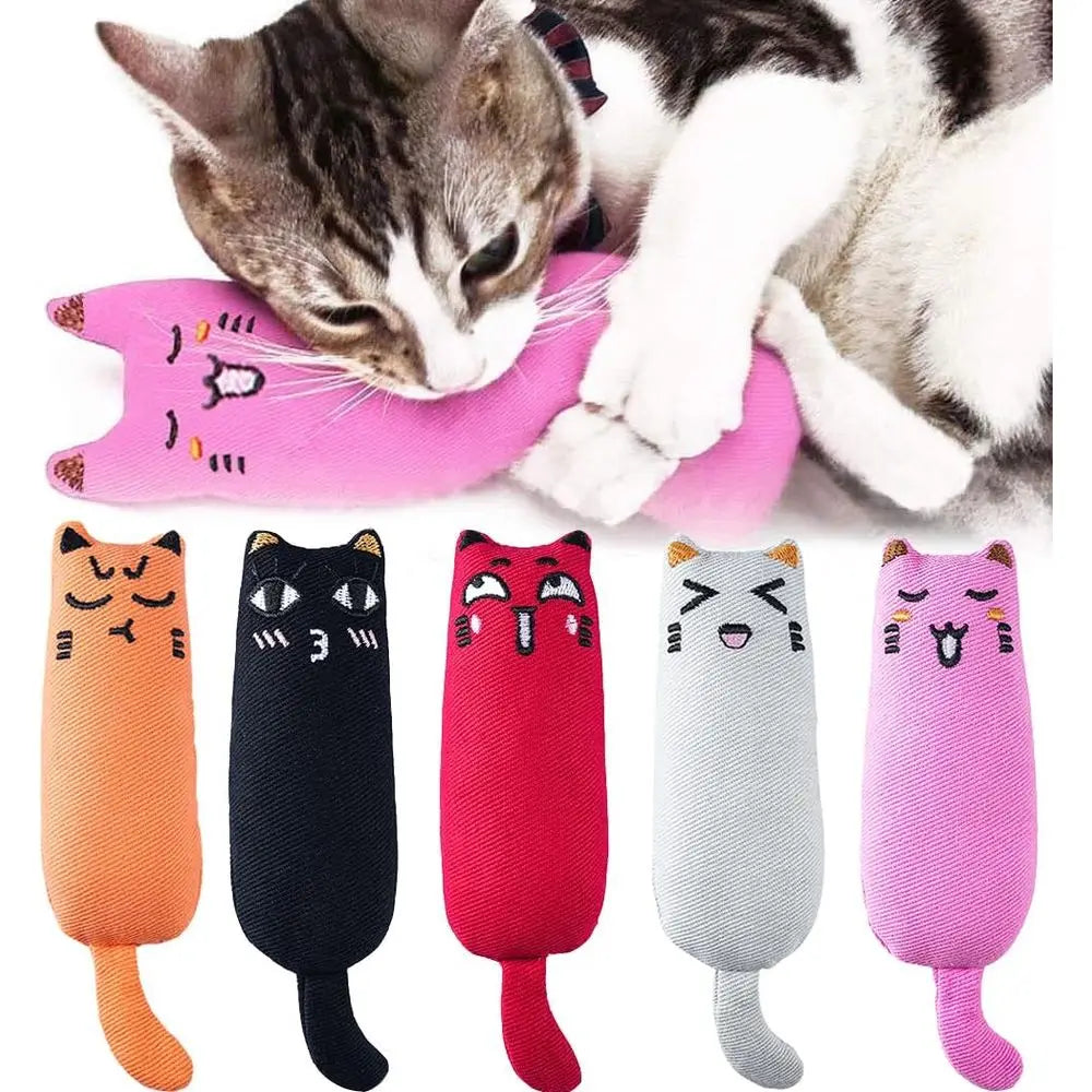Catnip Filled Cartoon Mouse Teething Chew Toy For Cats