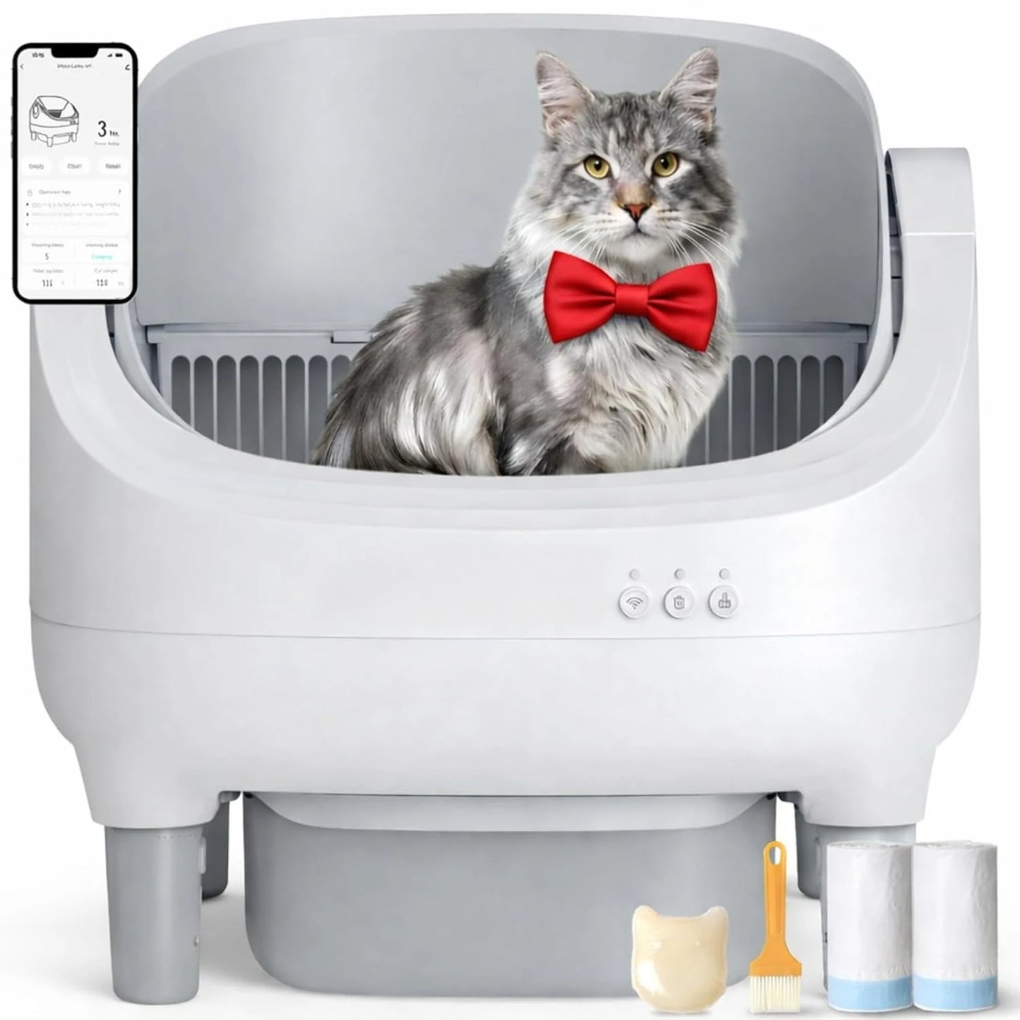 Automatic Cat Litter Box Self Cleaning With App Control
