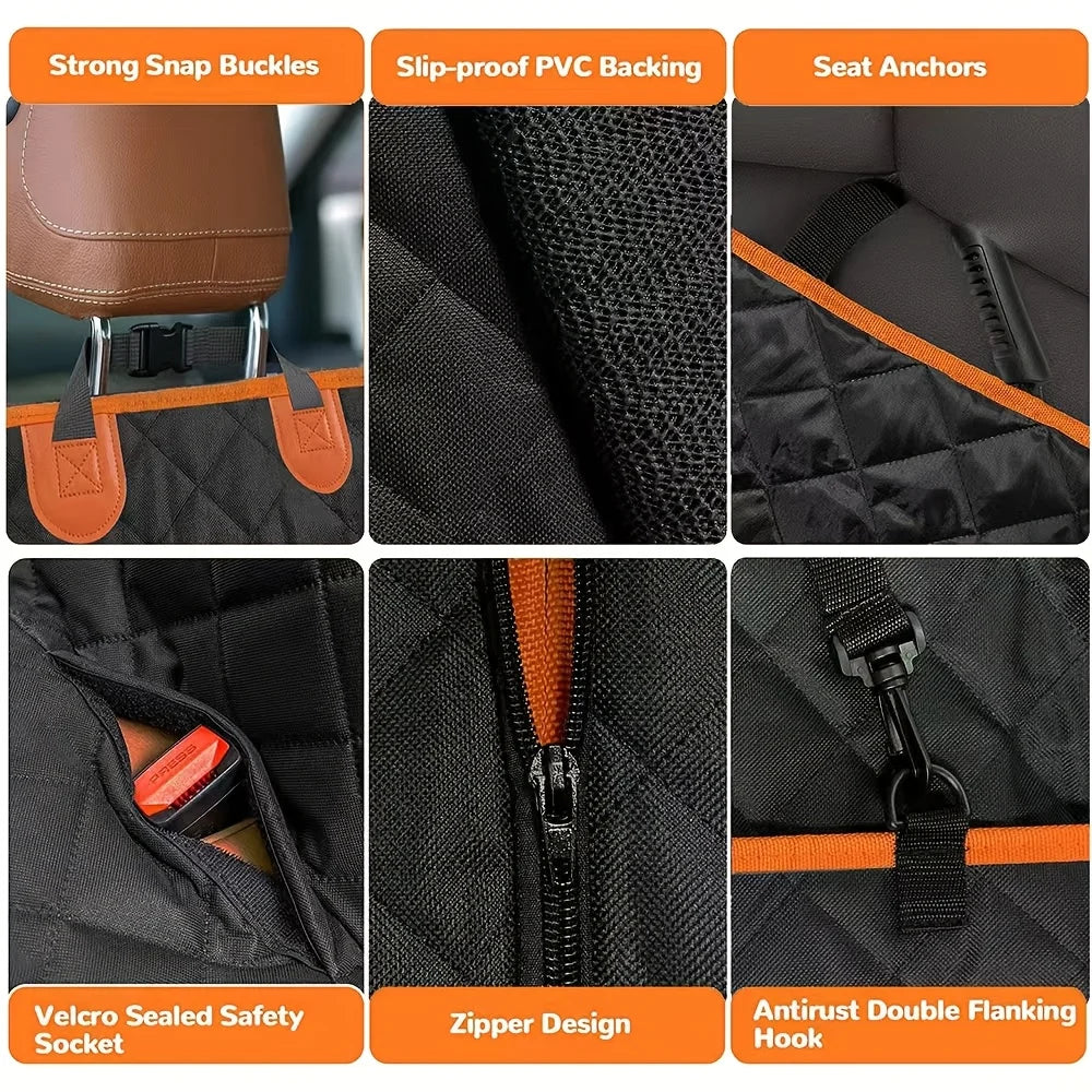 NONECN Waterproof Dog Car Seat Cover Hammock 600D Heavy Duty