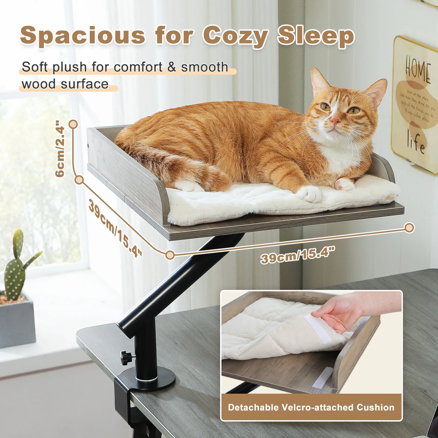 PAWZ Road Cat Desk Bed With Rotating Adjustable Stand