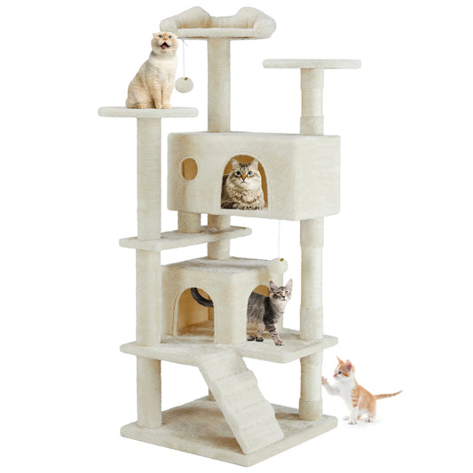 MCQ Indoor Cat Tree Tower Multi-Level With Sisal Scratching Post