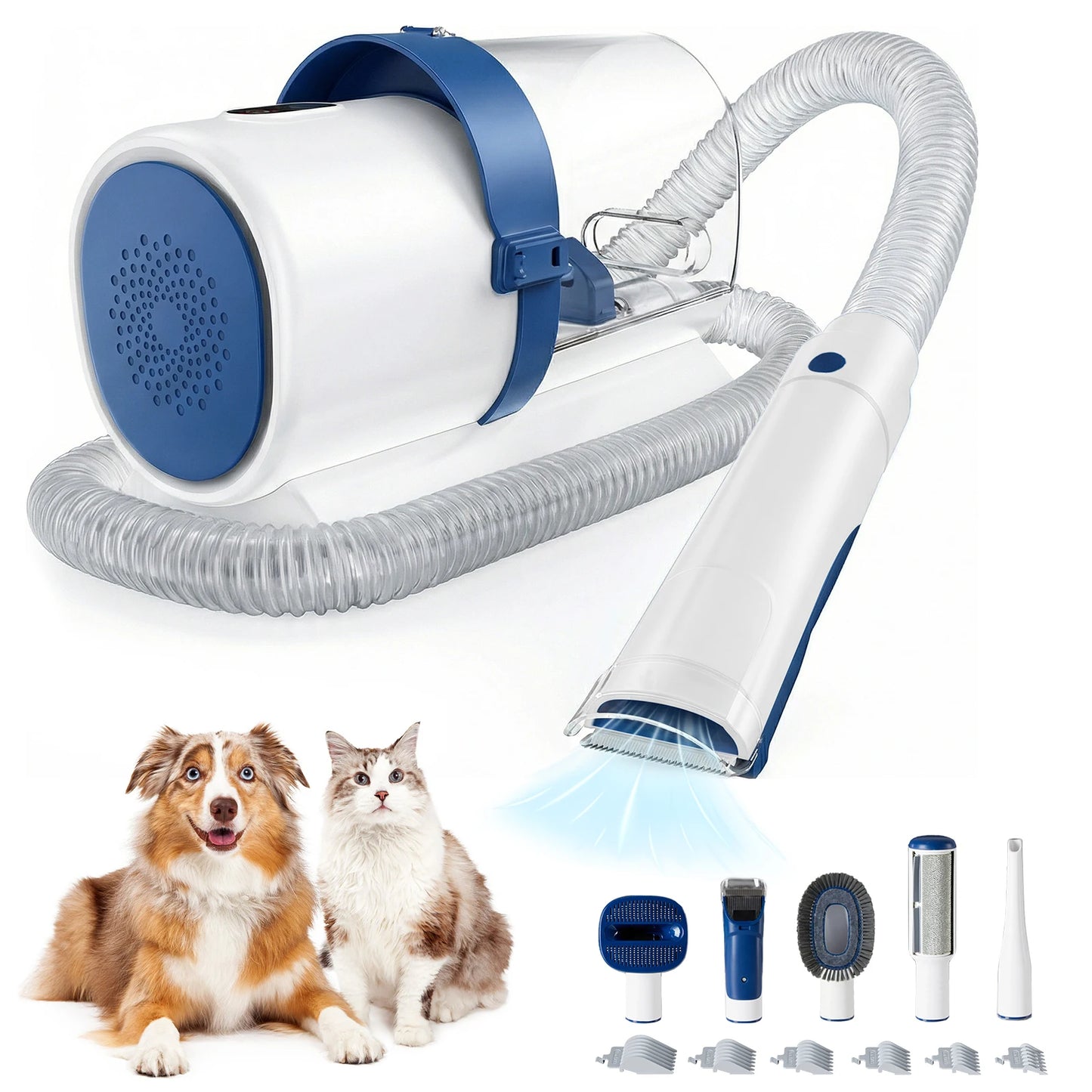 JHK 2.5L Professional Pet Grooming Vacuum Kit With Cordless Low Noise Clippers
