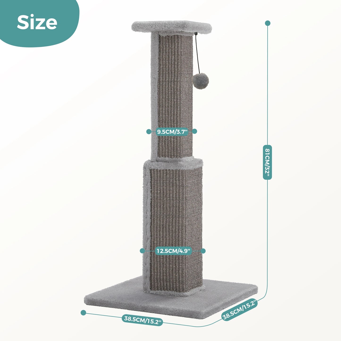 PAWZ Road Cat Scratching Post Indoor Durable Sisal Ball Toy