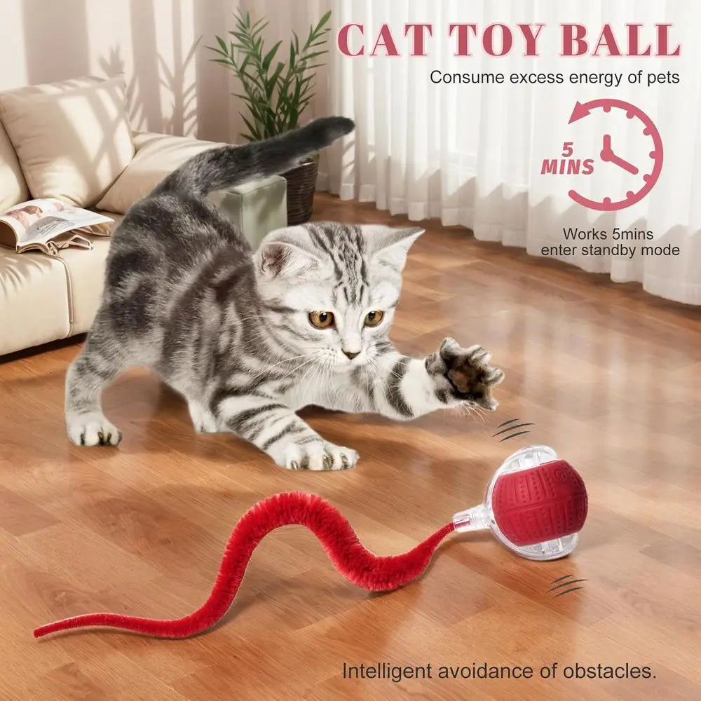 Interactive Cat Toys For Indoor Cats Rolling Motion Activated Balls