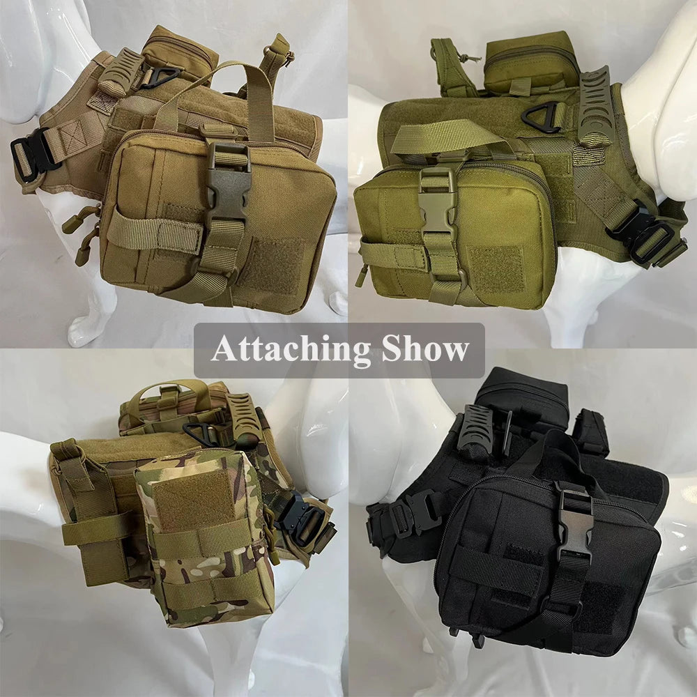 PETRAVEL Dog Tactical Bags Set Molle Pouches for Harness