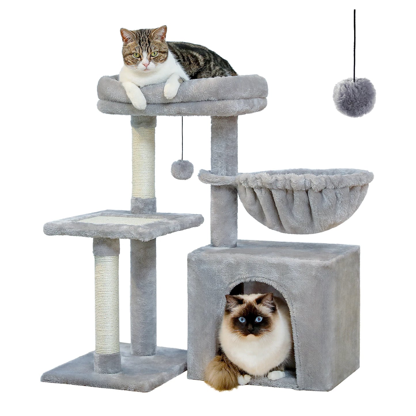 PAWZ Road Three Tier Cat Tree For Indoor Cats Scratching