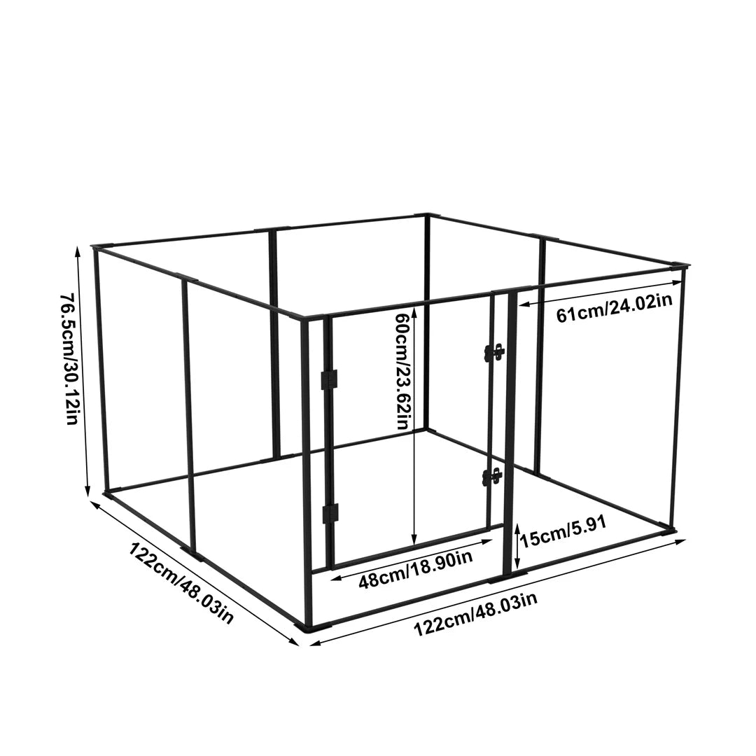 Bingopaw Acrylic Dog Playpen Indoor Exercise Fence