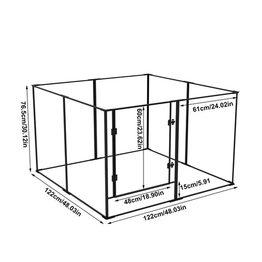 Bingopaw Acrylic Dog Playpen Indoor Exercise Fence