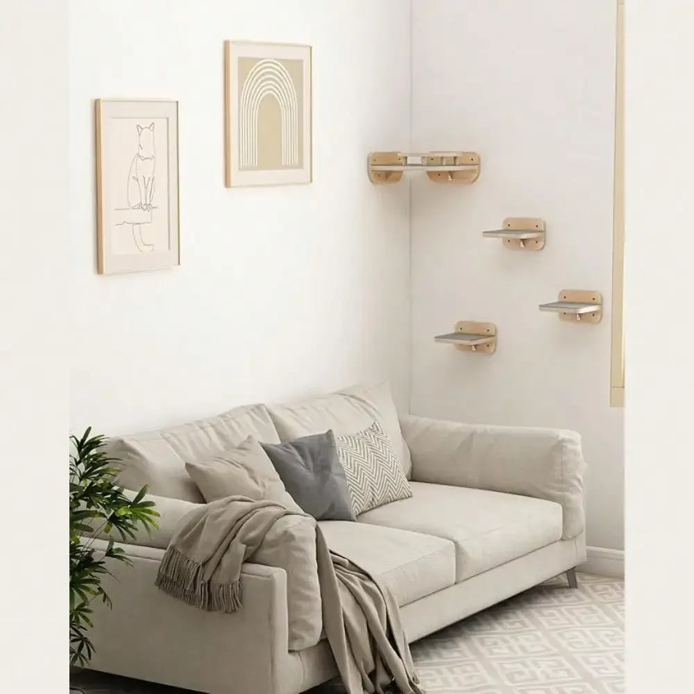 Cat Wall Furniture Corner Climbing Shelf Perches For Indoor Cats