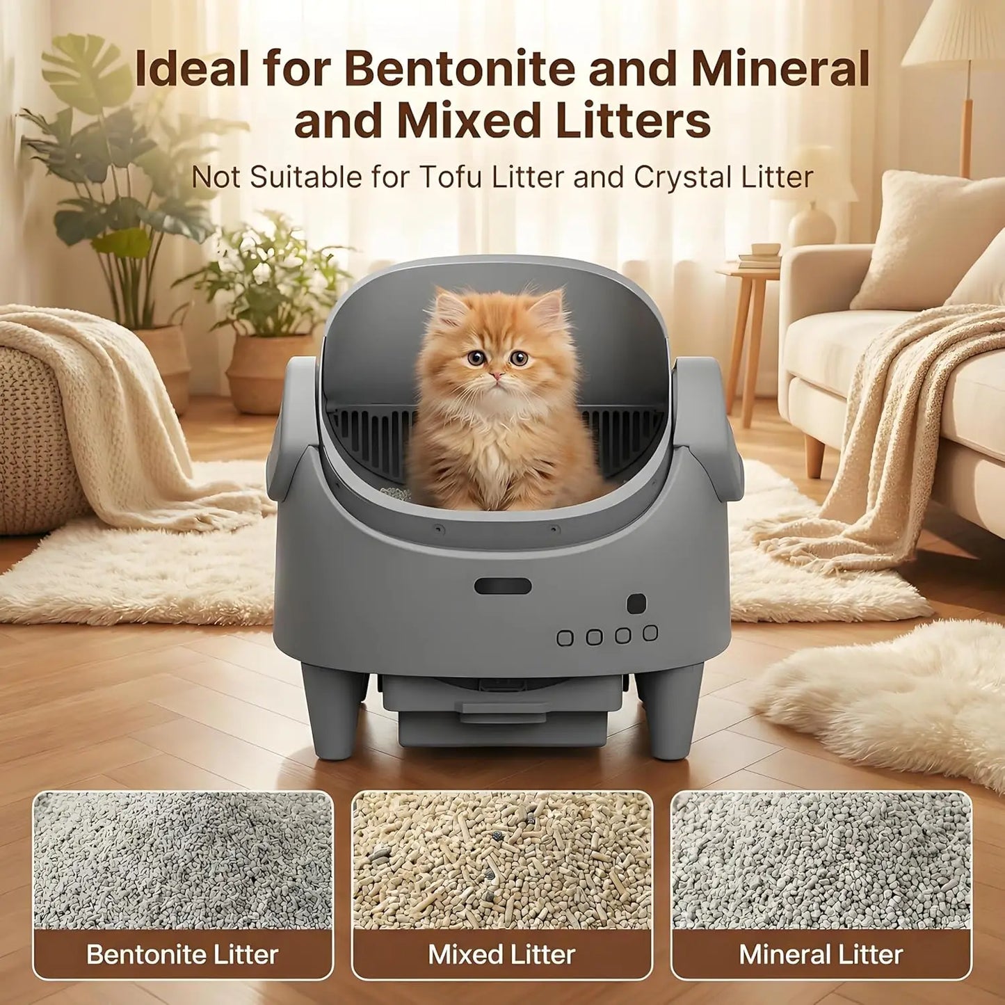 Hifiss Smart Automatic Cat Litter Box With WiFi App Control