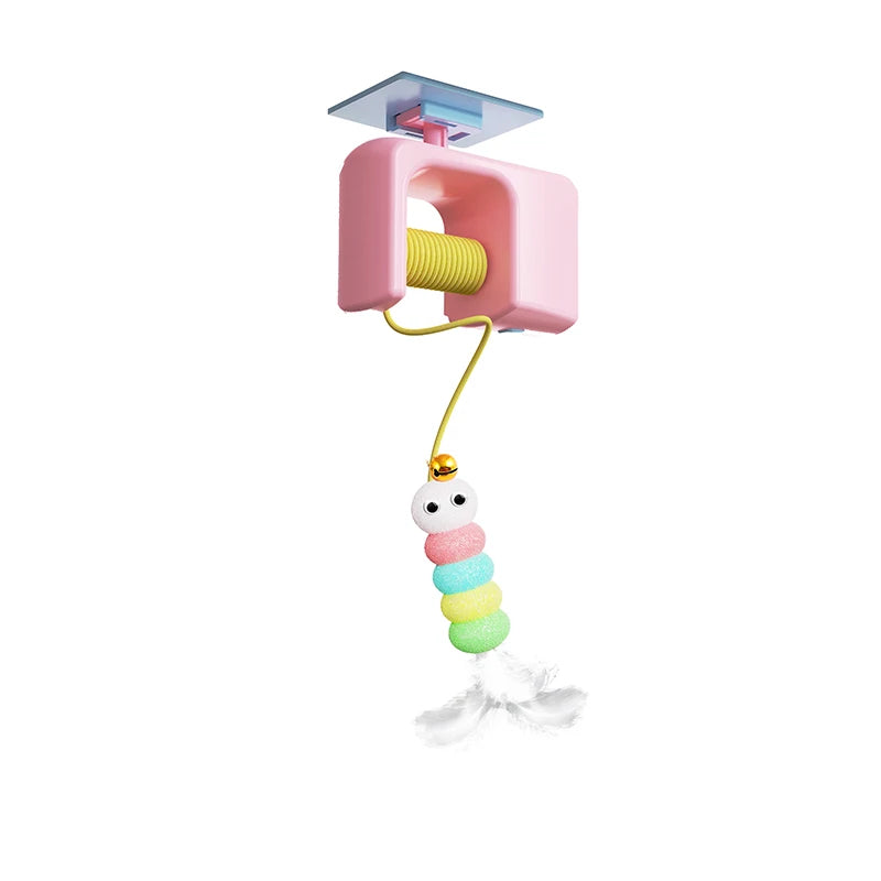 Booteely Cat Toy Swing Sticky Disc With Bell Teasing Rope