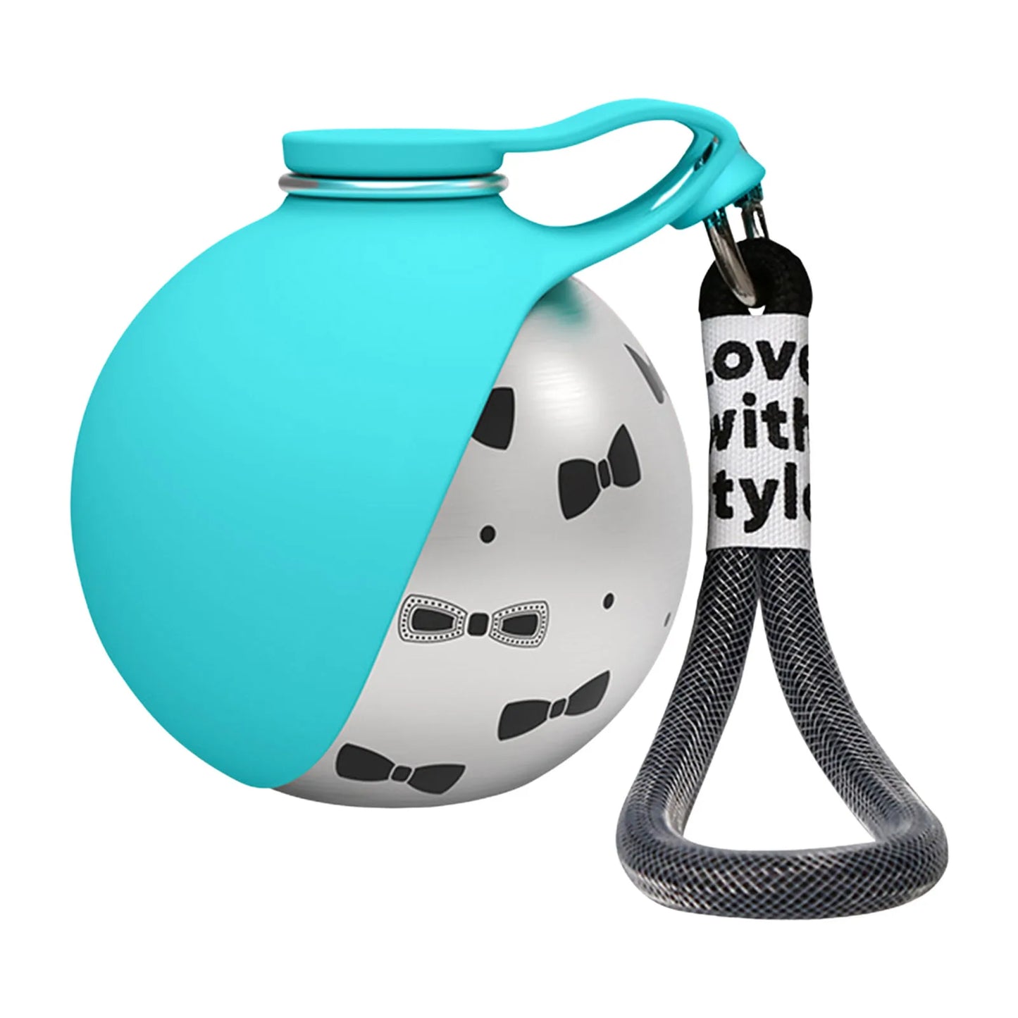 2-In-1 Dog Water Bottle With Silicone Bowl Stainless Steel Travel