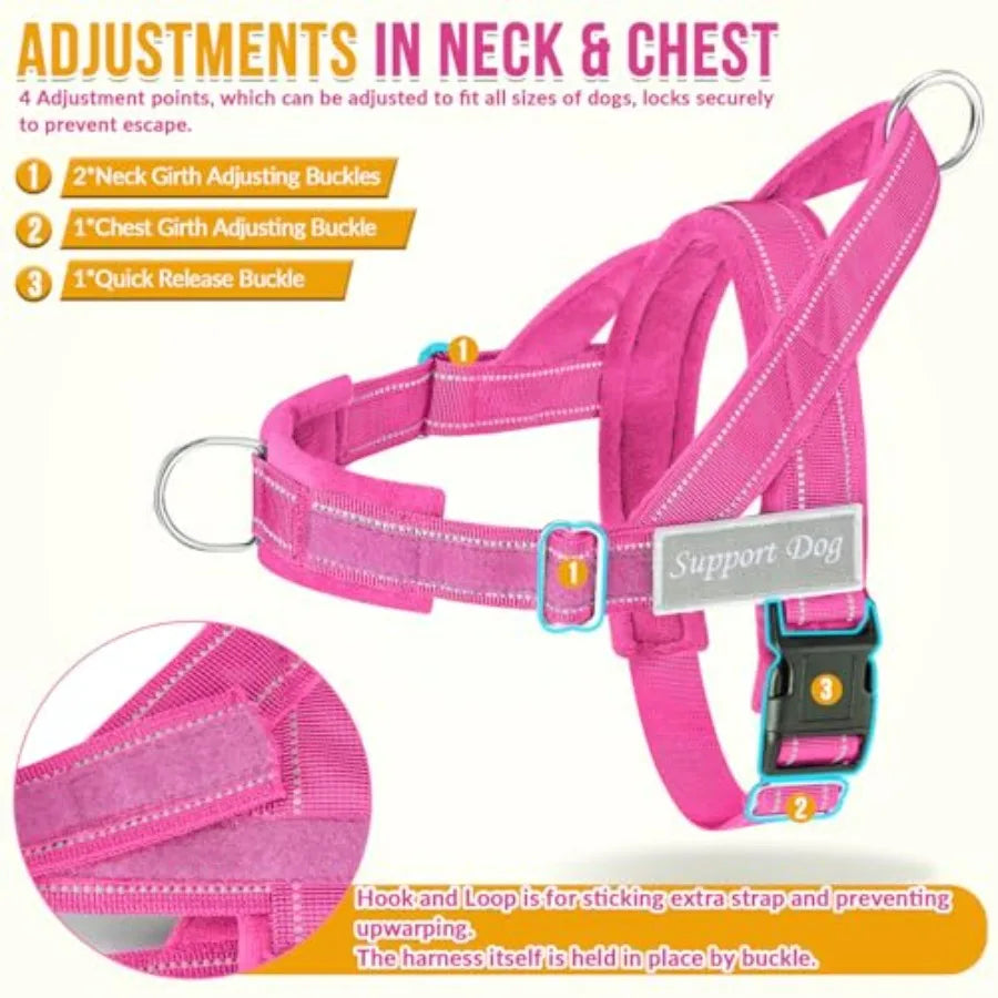 No Pull Dog Harness Heavy Duty Reflective Front Clip