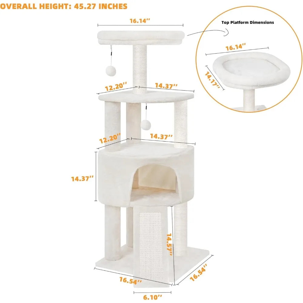 NBVCX Cat Tower With Condo Scratching Posts Toys For Cats