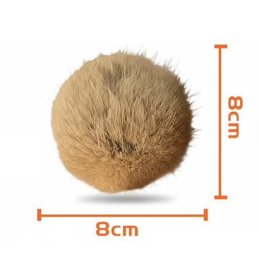 Alloet Faux Fur Cat Balls Toy For Indoor Kitten Play