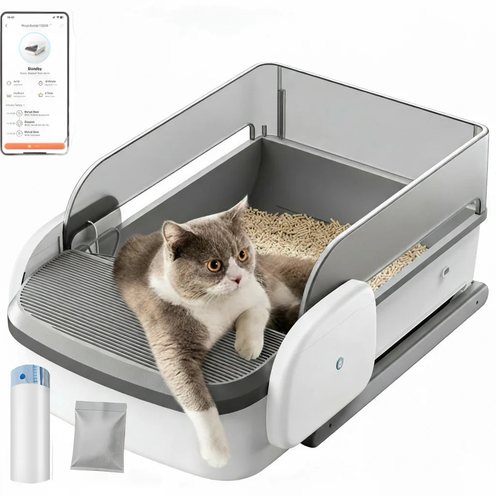 Automatic Self Cleaning Litter Box With Odor Control For Cats