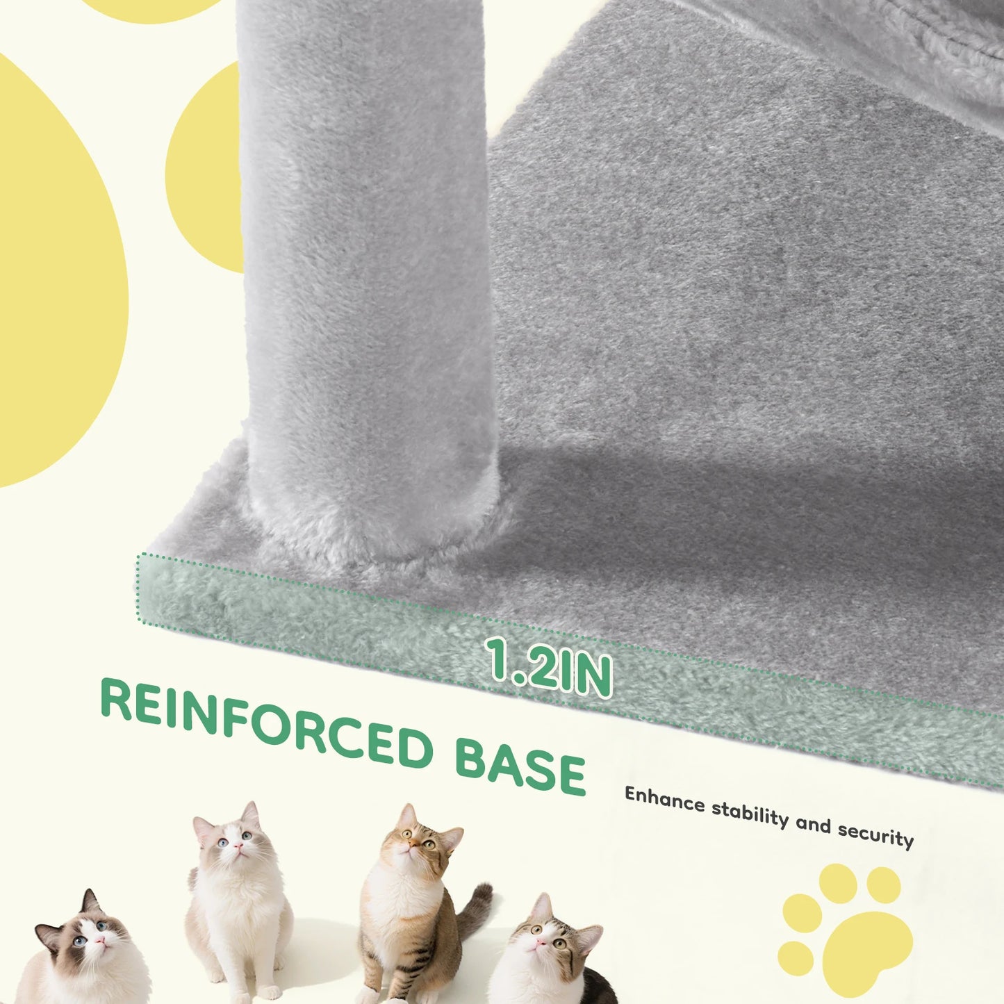 JHK Cat Tree Multi Level Tower With Sisal Scratching Posts