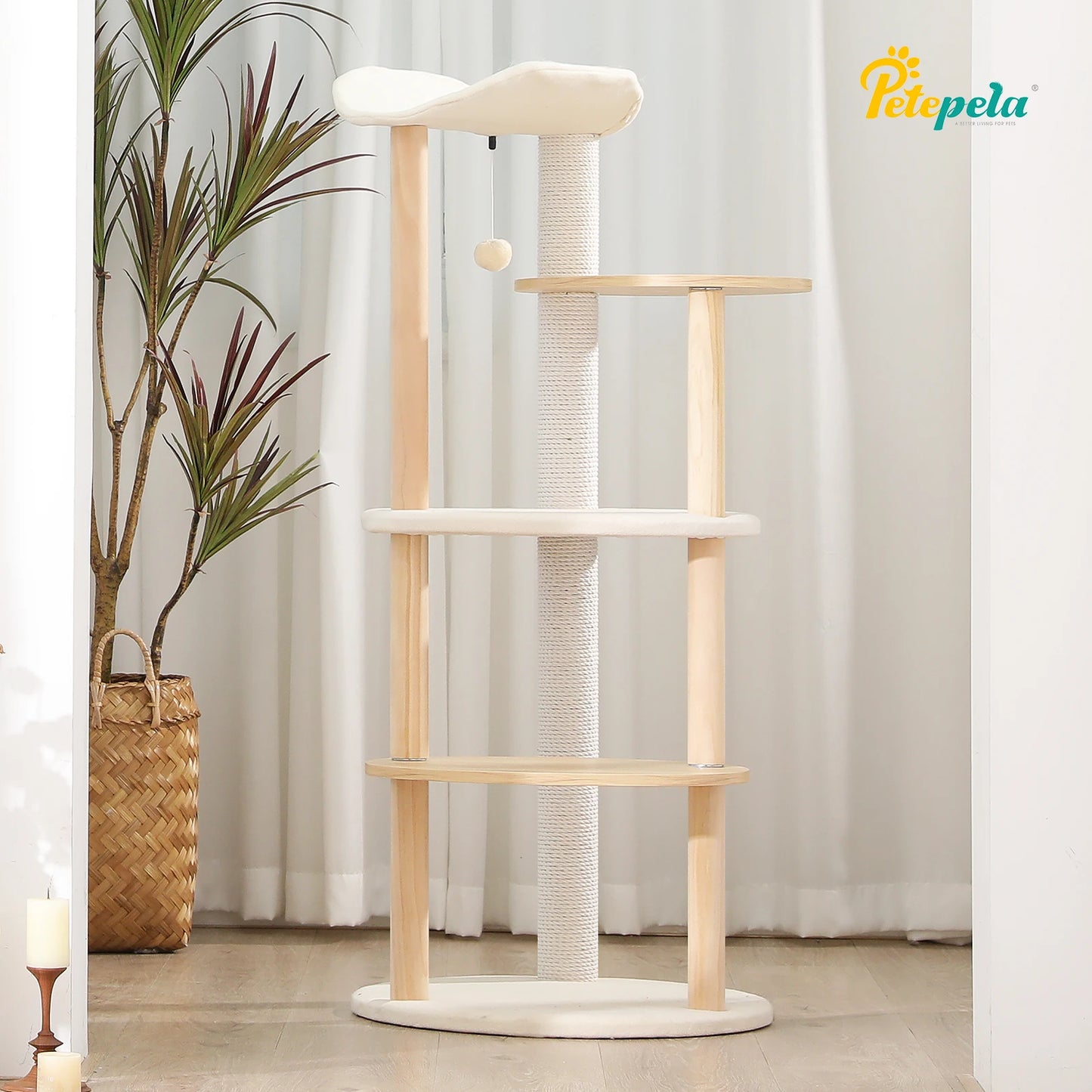 PAWZ Road Five Level Cat Tree Tower With Scratching Post