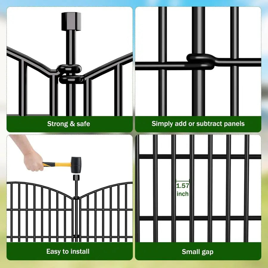 XMSJ No Dig Garden Fence Panels For Rabbits And Pets