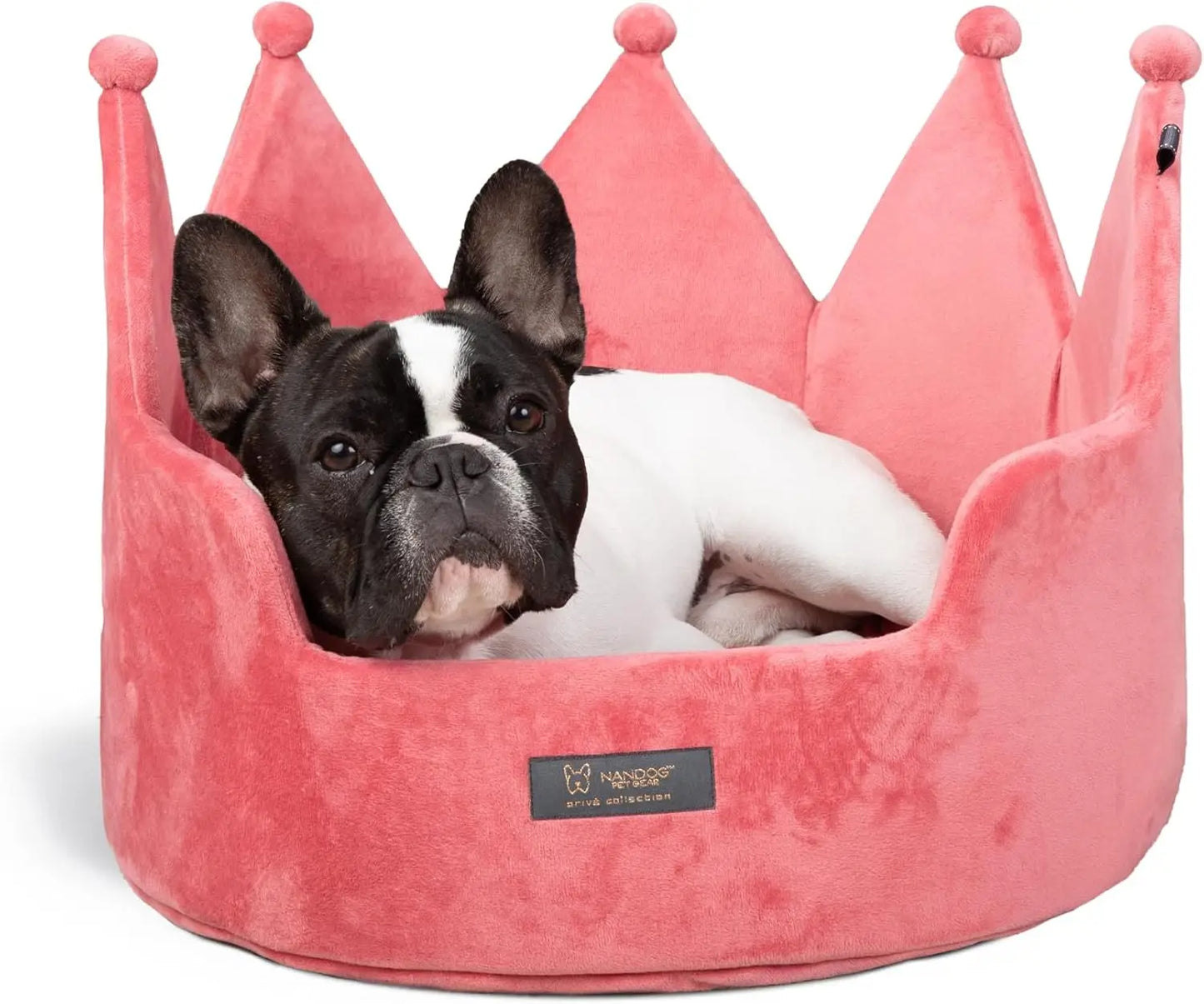 Crown Shaped Plush Pet Bed for Dogs and Cats Washable
