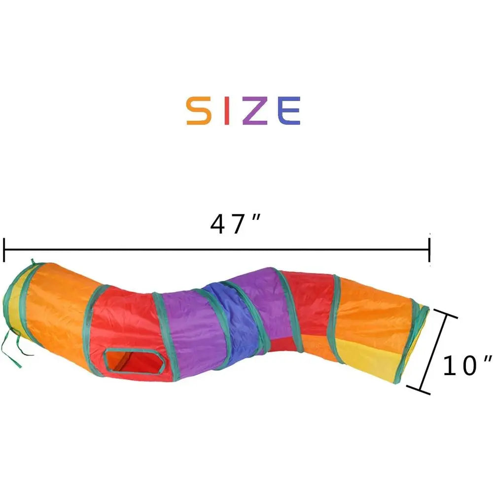 Cat Tunnel Indoor Interactive Crinkle Rainbow Play Tunnel For Cats