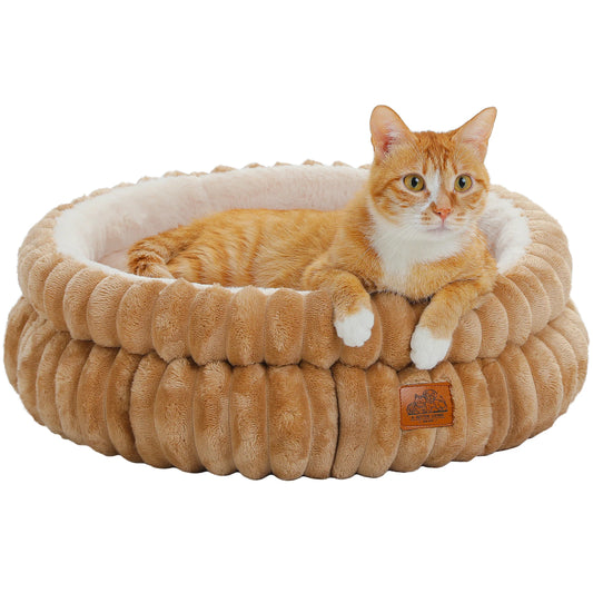 PAWZ Road Washable Round Pet Bed for Dogs and Cats Anti Slip