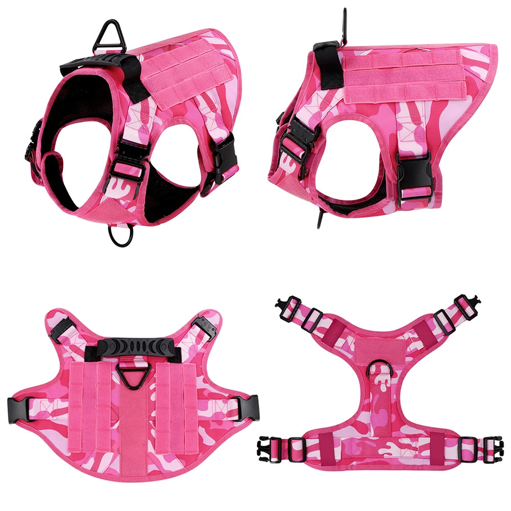 Military Camouflage Dog Harness For Large And Medium Dogs