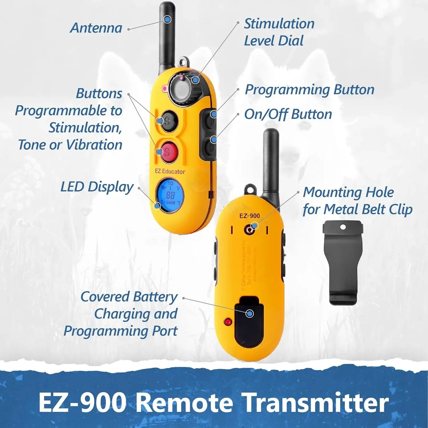 EZ900 Dog Training E Collar Remote Waterproof Half Mile Range