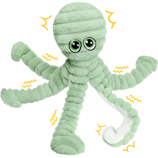 Octopus Design Plush Squeaky Dog Chew Toy for Small Dogs