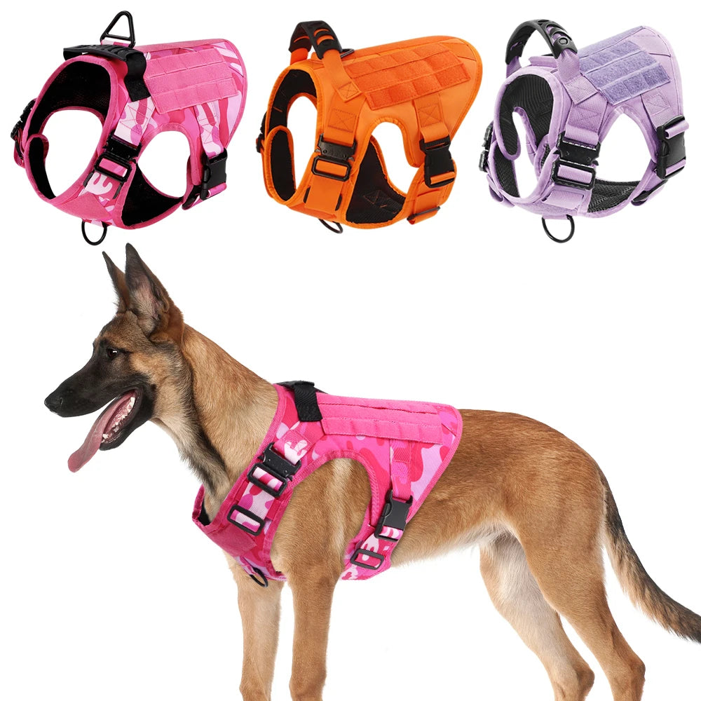 Military Camouflage Dog Harness For Large And Medium Dogs