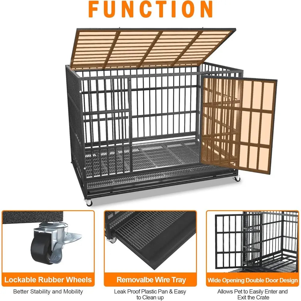 Heavy Duty Indestructible Escape Proof Dog Crate For Large Dogs