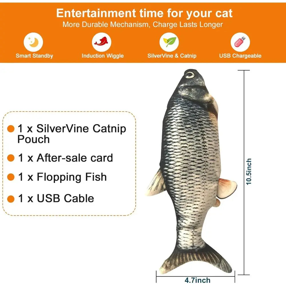 Interactive Pet Toy Fish Swims Motion for Cats and Dogs