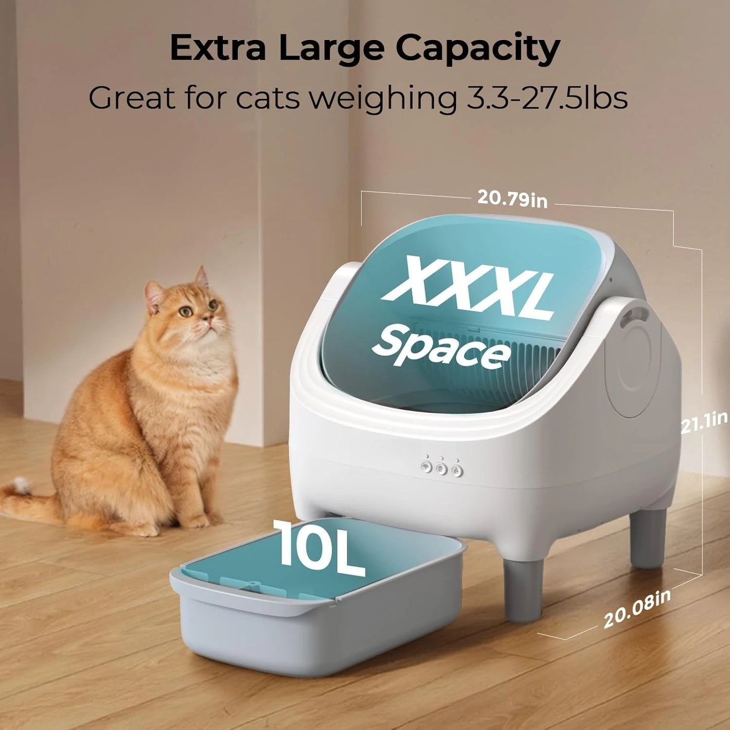 Automatic Cat Litter Box Self Cleaning With App Control