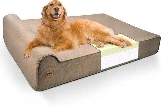 Memory Foam Large Dog Bed Orthopedic Couch With Washable Cover
