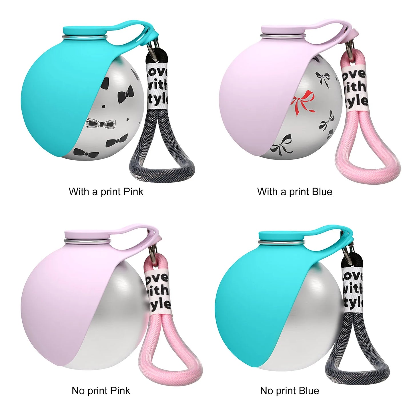 2-In-1 Dog Water Bottle With Silicone Bowl Stainless Steel Travel