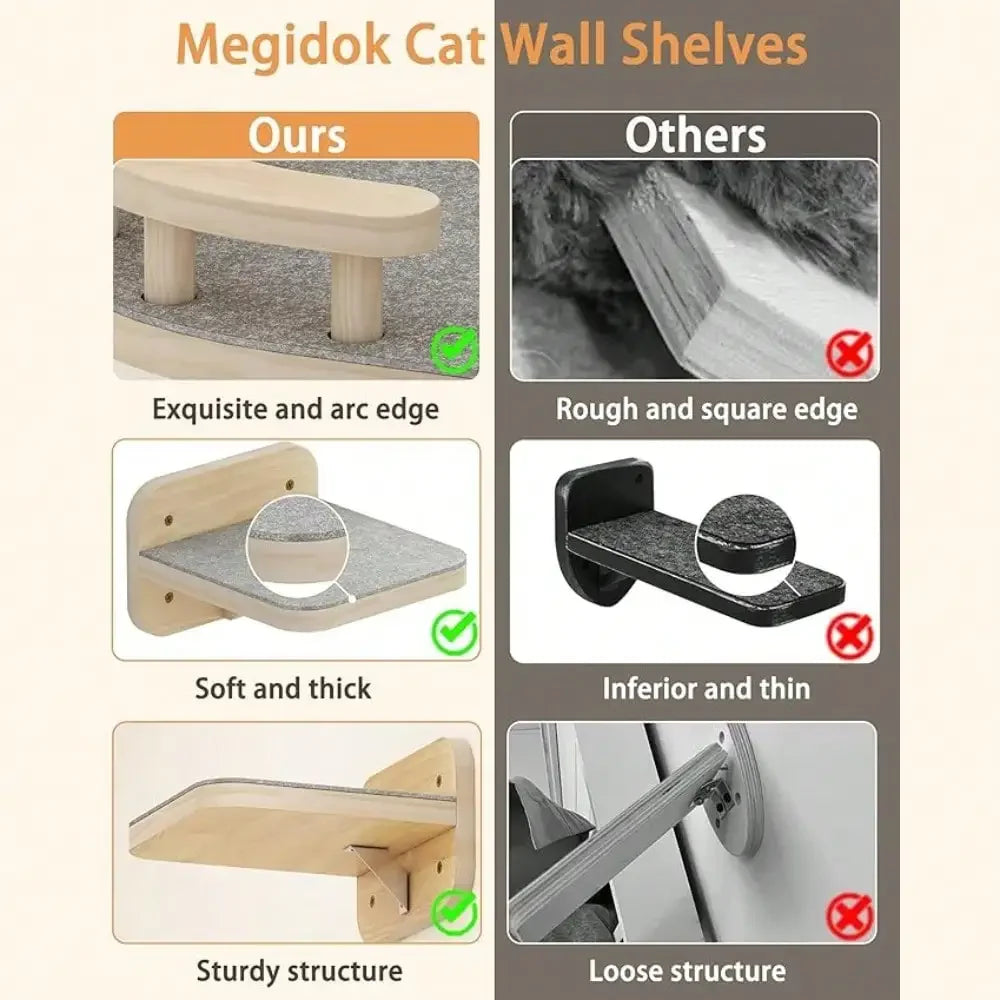 Cat Wall Furniture Corner Climbing Shelf Perches For Indoor Cats