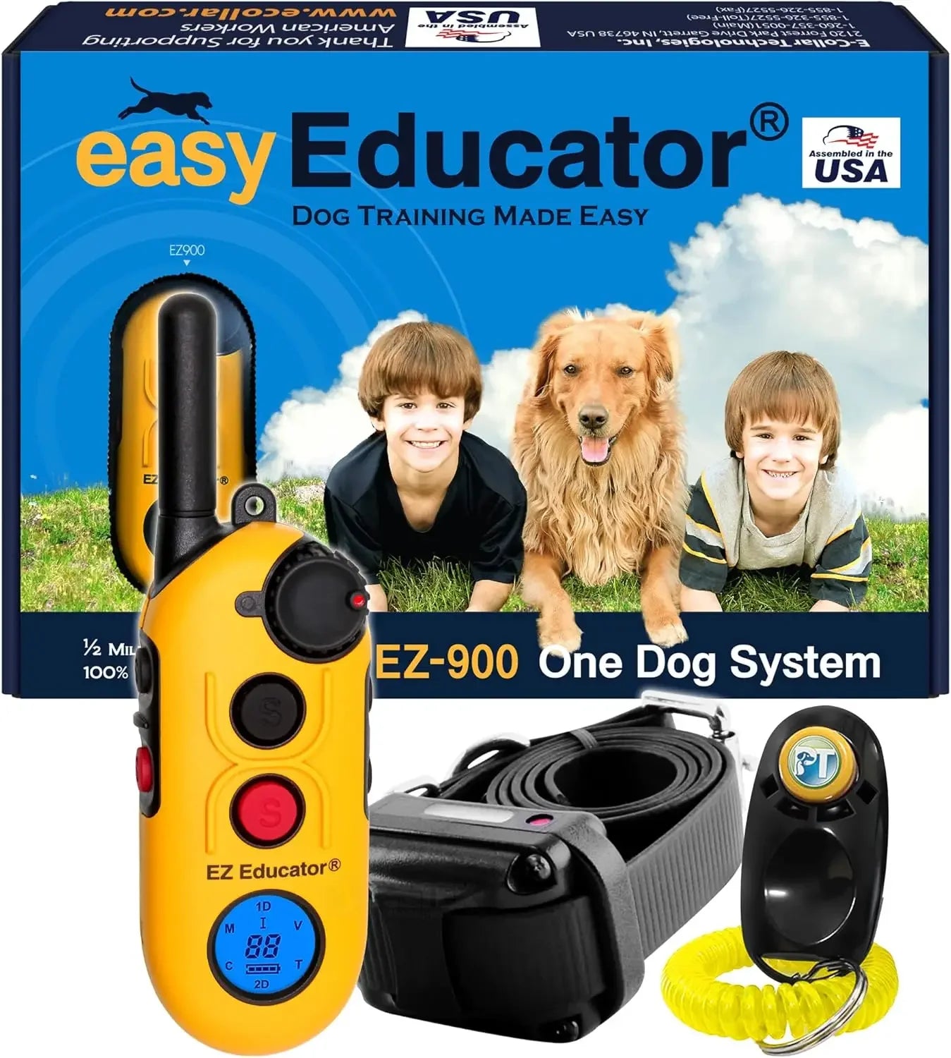 EZ900 Dog Training E Collar Remote Waterproof Half Mile Range
