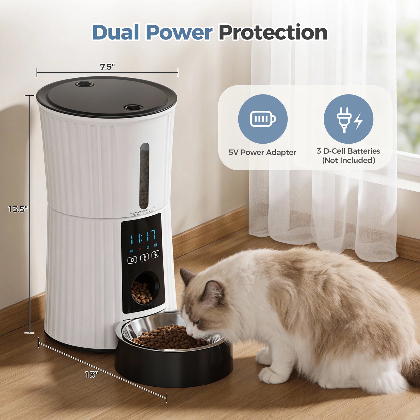 Automatic WiFi Cat Feeder With App Control And Timer