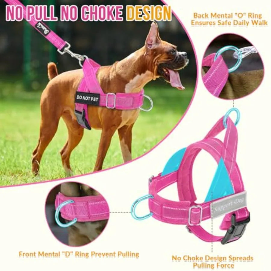 No Pull Dog Harness Heavy Duty Reflective Front Clip